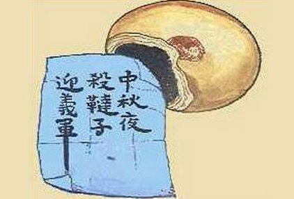 Mooncake with hidden message to rebel against the mongolians on mid autumn night