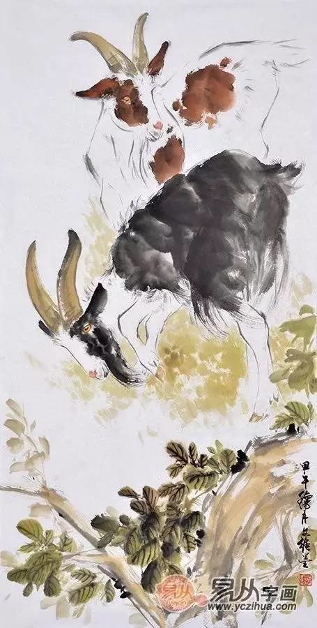 chinese zodiac painting goat