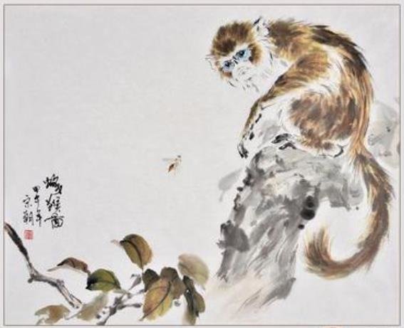 chinese zodiac painting monkey