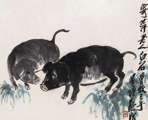 chinese zodiac painting pig